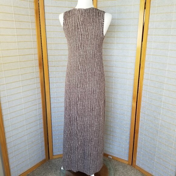 Fresh Produce Brown Tank Maxi Dress Stretch Knit Size XS Made in USA - Picture 3 of 9
